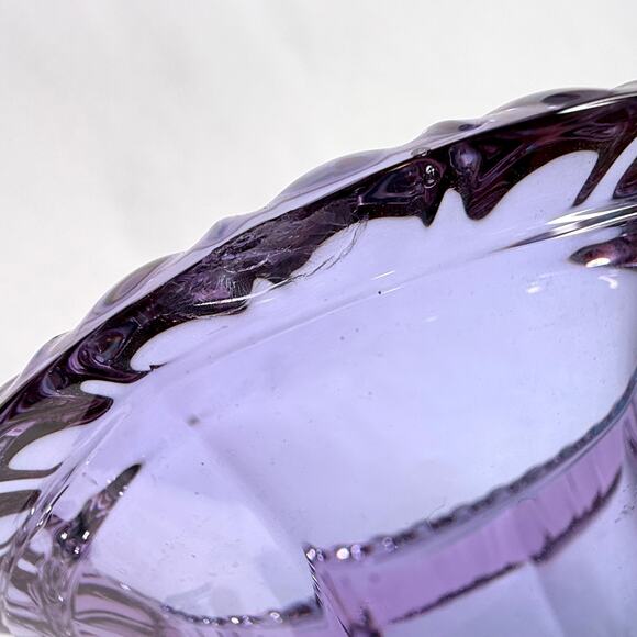 Vintage Friedrich Kristall Germany Lead Crystal Purple Vase - Picture 6 of 8
